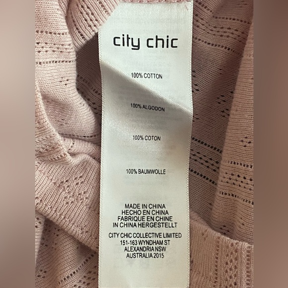 City Chic Pink Cotton Greta Playsuit scoop Neck Keyhole Back Romper SKU0500 - Picture 9 of 10